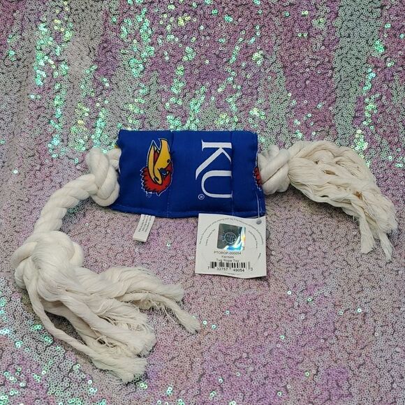 Dog Tug Rope Toy Kansas Licensed Collegiate Product - Picture 1 of 9